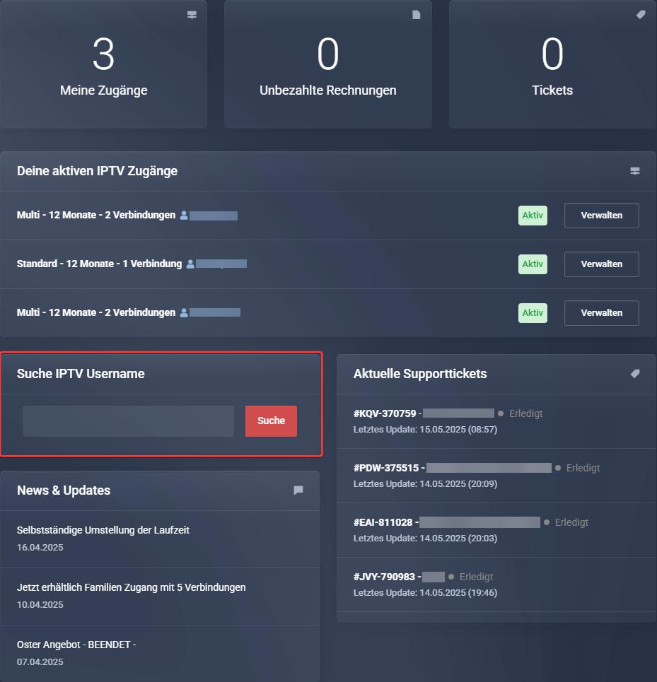 Username Suche Ergebnis 1