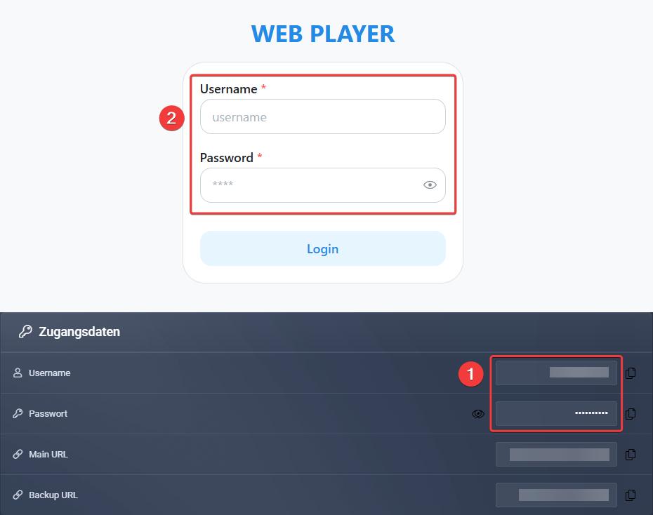 Senderverwaltung Ansicht